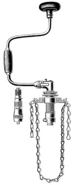 Combination Ratchet Brace and Chain Drill