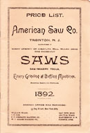 American Saw company catalog, 1892