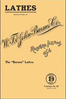 Barnes lathe catalog, 1921