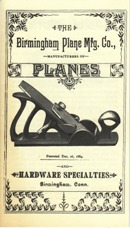 Birmingham Plane Manufacturing Company price list, ca. 1885