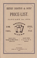 Henry Disston & Sons catalog, 1876