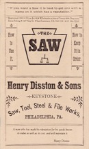 Henry Disston & Sons catalog, 1886