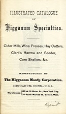 Higganum farm equipment catalog, ca 1880
