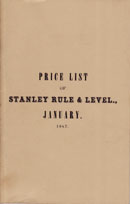 Stanley Rule and Level Company catalog, 1867