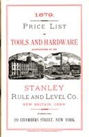 Stanley Rule and Level Company catalog, 1879