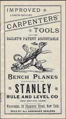 Stanley Rule and Level Company pocket catalog, 1892