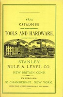 Stanley Rule & Level Company catalog, 1874