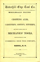 Underhill Edge Tool Company catalog, 1859
