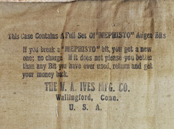 Inside flap of older Mephisto bit roll