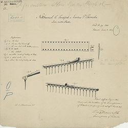 1830 rake, patent drawing