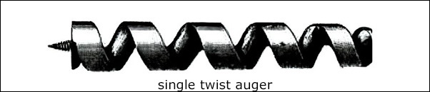a single twist auger