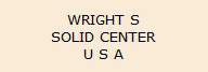 Wright's Solid Center U.S.A. stamp