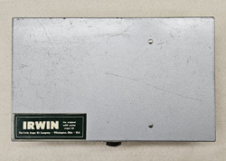 Irwin bit set in steel case