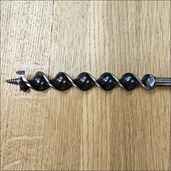 a black twist auger