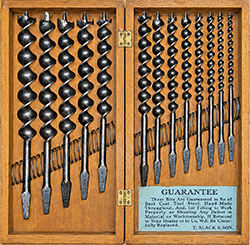 boxed set of Slack & Son auger bits