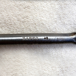 bit stamped BATES with size number on stem