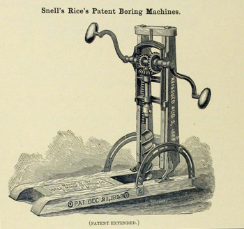 Rice patent boring machine