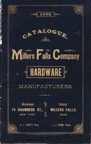 Millers Falls Company 1886 catalog cover, copy