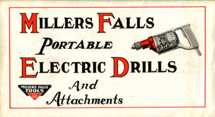 Millers Falls Company electric drills brochure