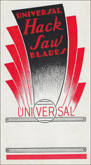 Universal hacksaw blades circular, 1932