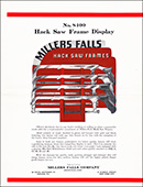 Millers Falls Company No. 8400 hack saw display unit circular