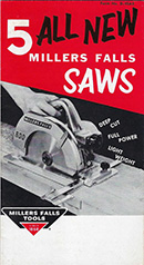 Millers Falls Company new saws brochure