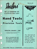 Millers Falls Company illustrated dealers' price list, 1960
