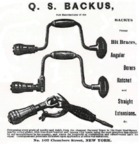 ca. 1880 Backus advertisement