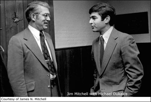 James N. Mitchell with Michael Dukakis
