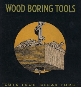 image of auger bit cutting through wood