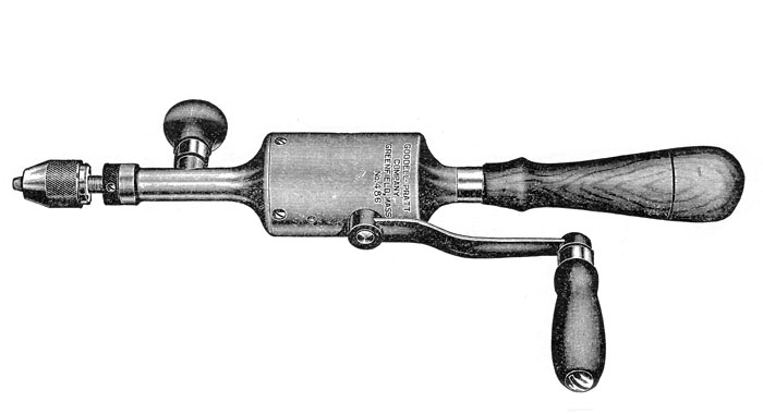 0477 26 Nov 1912 Pat Vintage Goodell Pratt Co Hand Crank Drill  Breast Drill No